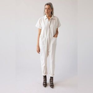 Rachel Comey White Corduroy Barrie Jumpsuit